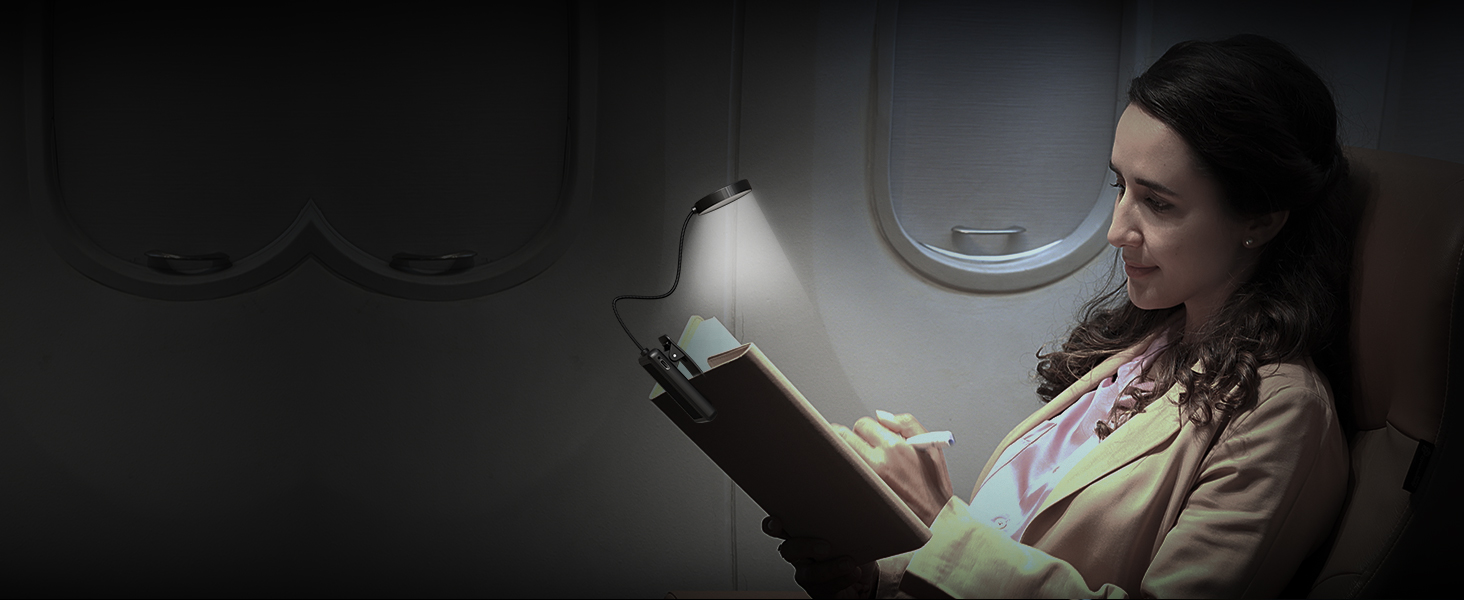 Ліхтарик для читання LQWELL на шию, LED, 3 кольори/яскравості, гнучкий, акумуляторний, для читання, рукоділля (чорний, комплект 3 шт)