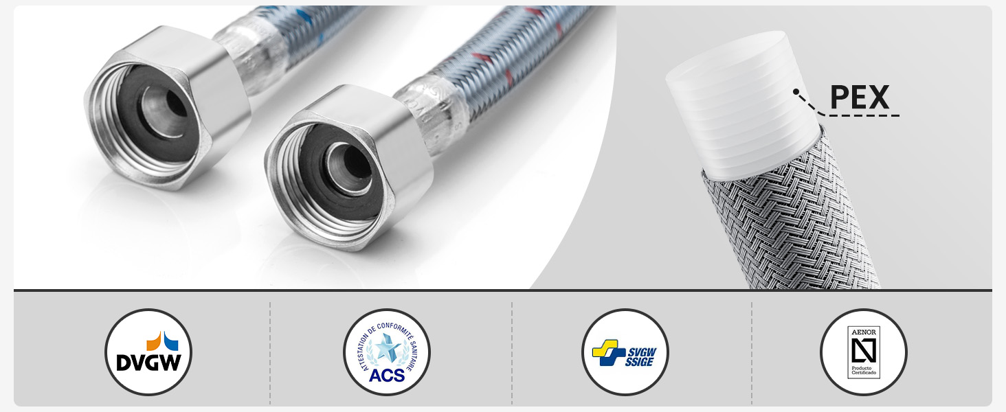 Змішувач кухонний CECIPA SOFETIY SERIE чорний з гнучким гусаком 360° для високого тиску, з нержавіючої сталі, для мийки, однолеверний