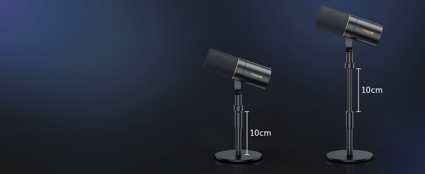 Мікрофон TONOR TD510+ для стрімінгу та запису: XLR/USB, динамічний, з кріпленням та кнопкою Mute