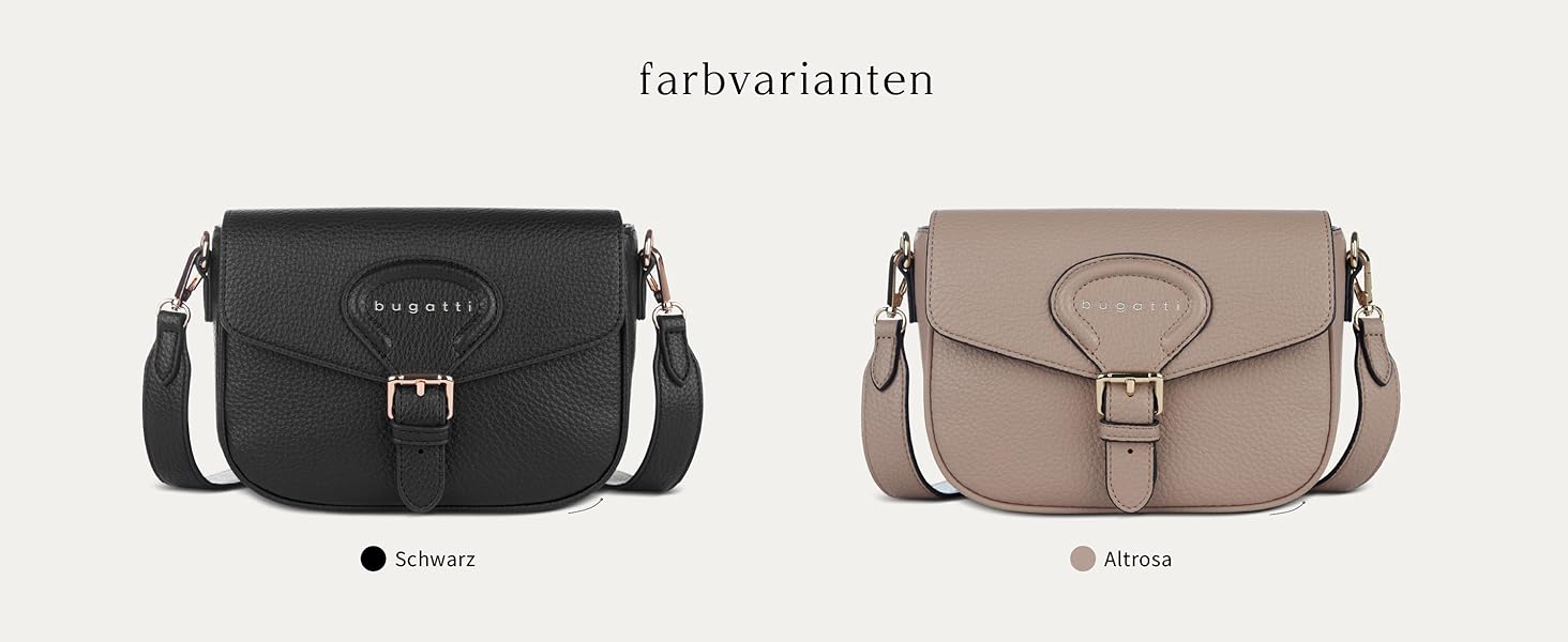 Сумка жіноча Bugatti Elina з екошкіри, чорна (S) - плечова/ручна сумка для жінок