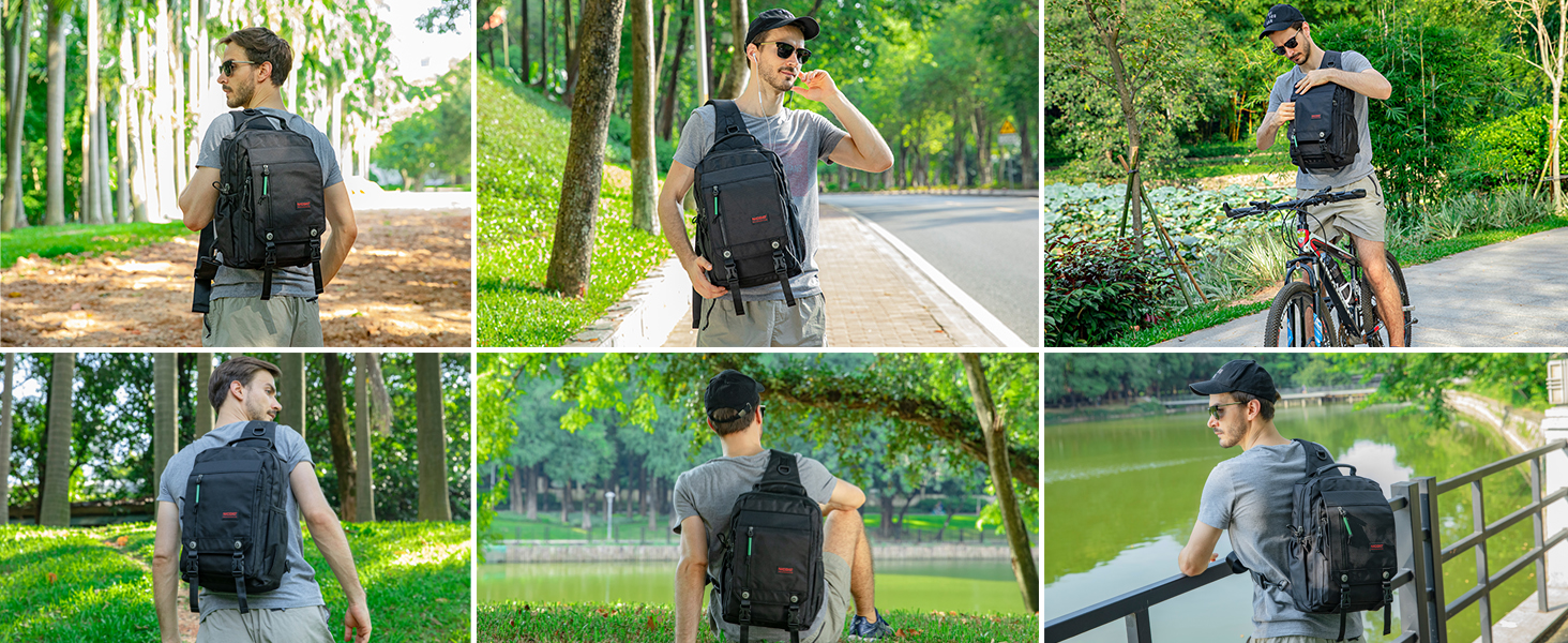 Сумка Nicgid на плече/перехресна, рюкзак для ноутбука 13.3''/14.1'', армійний зелений