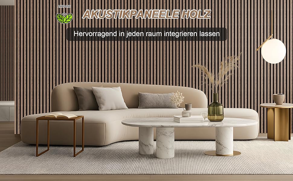 Акустичні 3D-панелі з дерева AKK-PANE (чорний горіх), 240x60 см, 1.44м² — декоративні стінні панелі для шумоізоляції кухні, вітальні та офісу