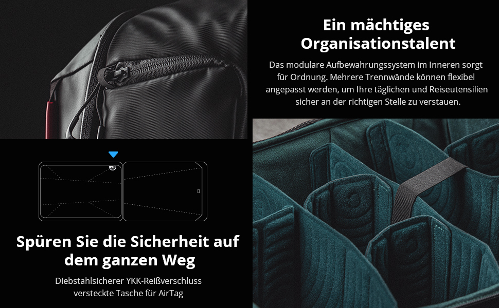 Рюкзак для камери PGYTECH OneMo Lite 22L: професійний фоторюкзак, сумісний з DJI Mini 4 Pro/Avata 2, DSLR/SLR, чорний