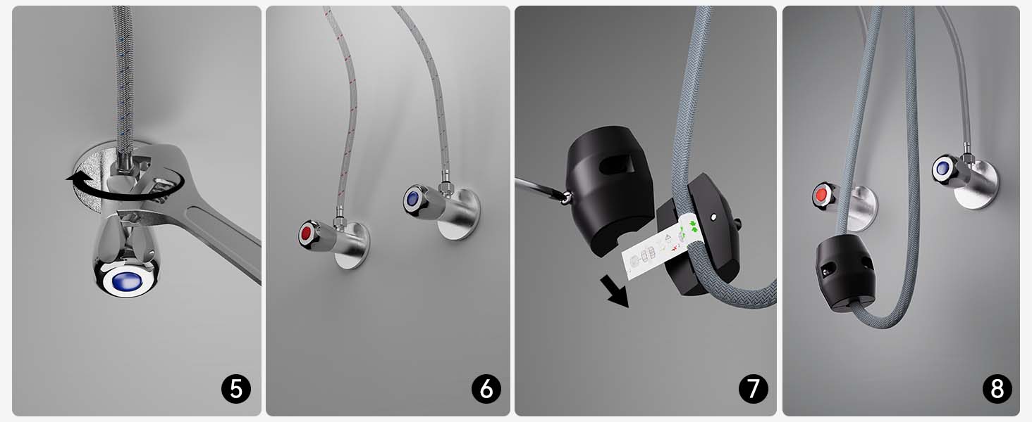 Змішувач кухонний CECIPA висувний з душем, нержавіюча сталь, 2 режими, 360° оберт, матовий чорний