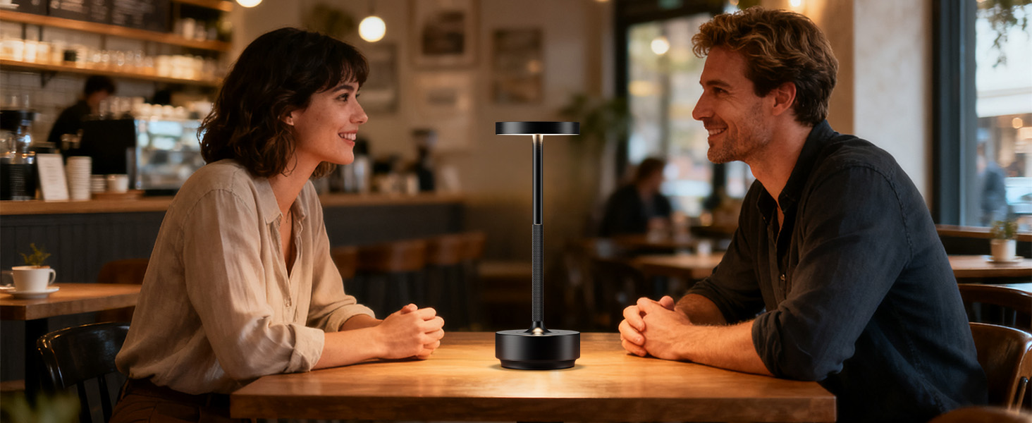 Настільна лампа бездротова LED Golden IP54 для вулиці та дому, акумуляторна 5000mAh, диммується, сенсорна, 3 кольори світла