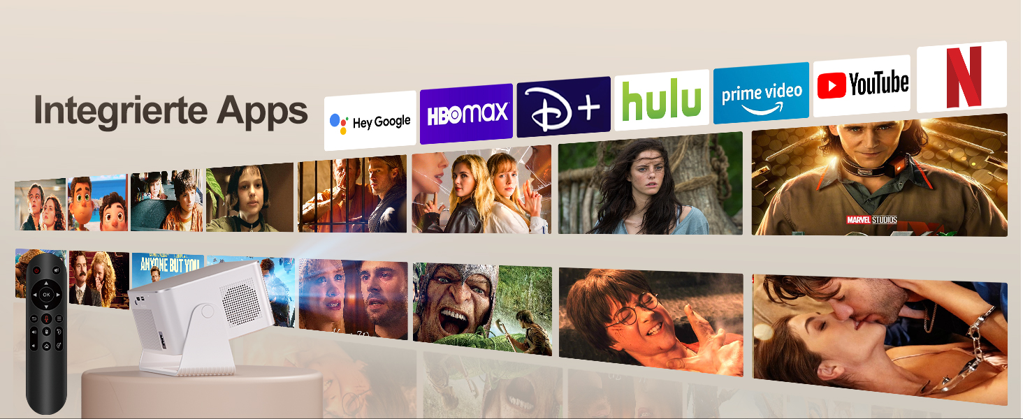 Magcubic Mini Beamer 4K/8K: Портативний проєктор з Android 14, WiFi 6, Bluetooth 5.4, автофокусом та 12W динаміком. Модель HY350MAX