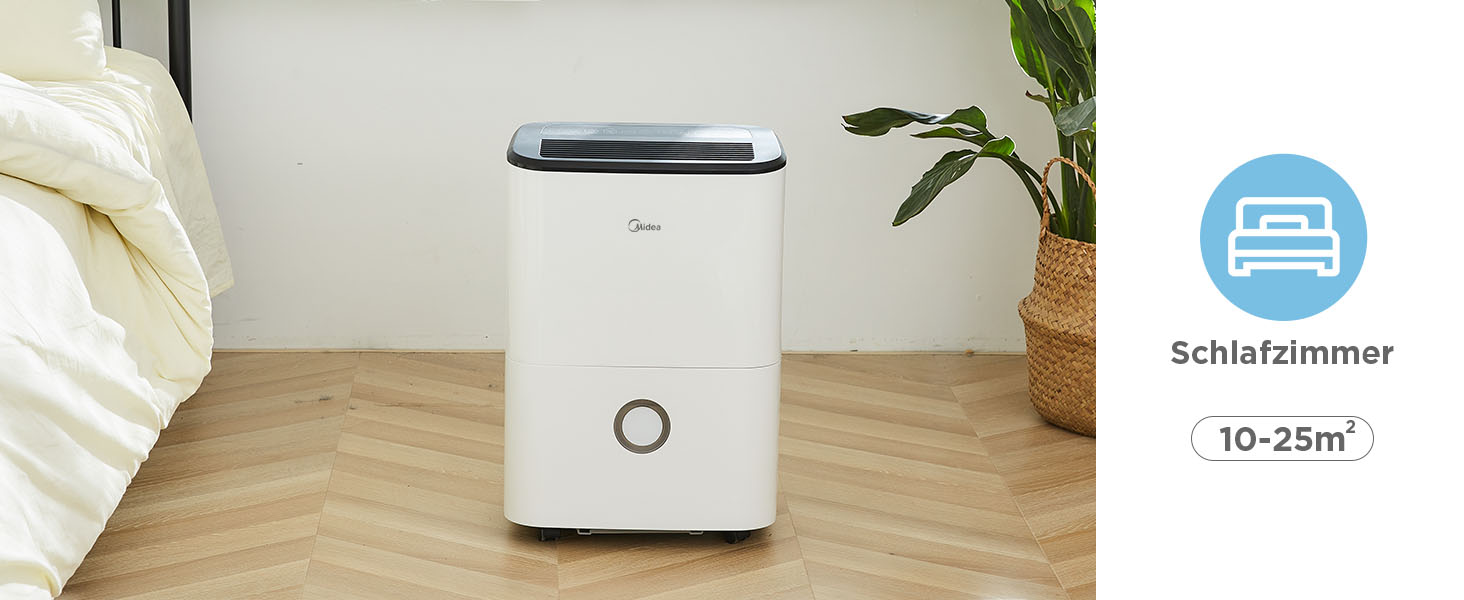 Зволожувач повітря Midea DF-20DEN7-WF, 20л/24г, 100м³, білий, з Wi-Fi, таймер 24г, бак 3л