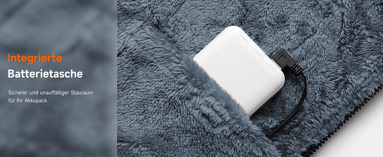 LABCOOL Тепла жилетка з підігрівом - чоловіча та жіноча жилетка з флісу - USB-підігрів з акумулятором 10000mAh - 6 зон підігріву з 3 рівнями температури - можна прати в пральній машині, розмір M, синій