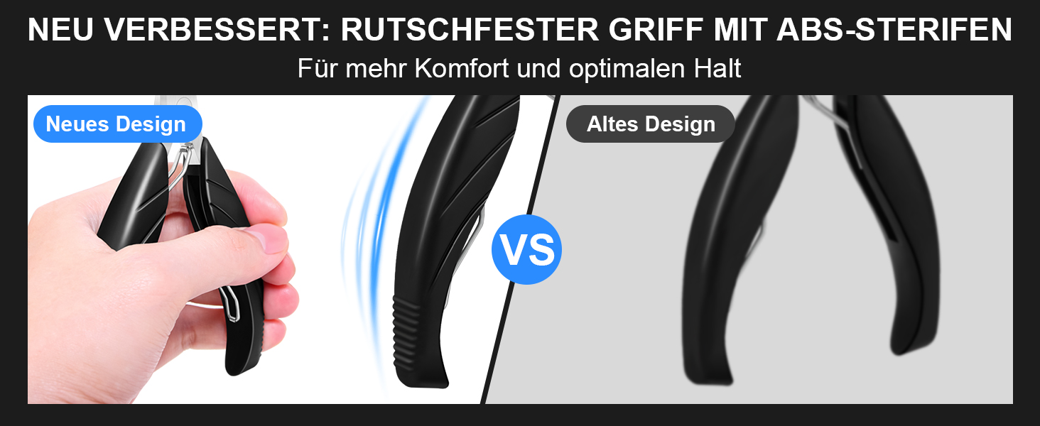 Професійний нігтеріз для нігтів на ногах - нігтеріз для пальців ніг, великий для людей похилого віку, товсті нігті з широким отвором, гострий інструмент для обрізання нігтів, набір для догляду за нігтями з довгим руків'ям та скошеним вигином леза для чоловіків та жінок, чорний