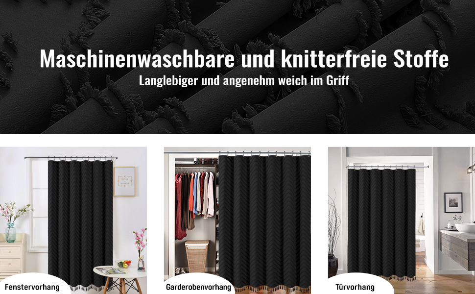 Штора для душу BTTN 180x180 см, Бохо, бежева з китицями, водонепроникна, з гачками (1 шт)