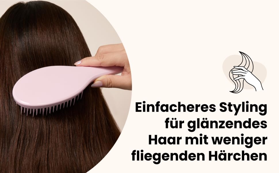 Тінгл Тізер Щітка для волосся Easy Dry & Go Pink – швидке сушіння, без пошкоджень, рожева