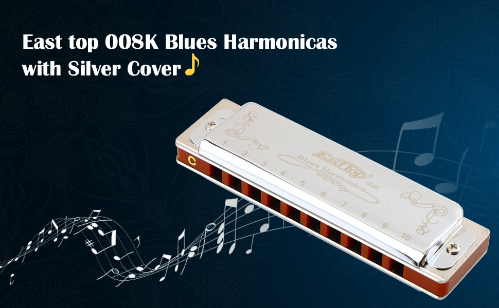 Гармоніка блюз East Top Diatonic 008K (E) - 10 отворів, 20 тонів, для дорослих, професіоналів та студентів