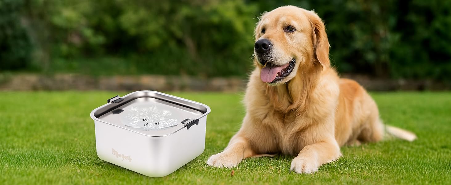 Миска для собак 3L без облизування, миска для пиття з нержавіючої сталі 304, миска для собак з неслизьким дном, для середніх та маленьких собак, придатна для миття в посудомийній машині