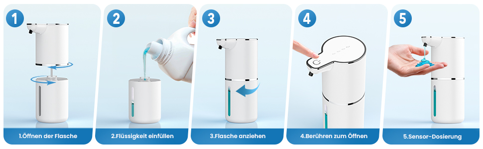 Автоматичний диспенсер для мила з датчиком, настінний, USB, 4 рівня, білий - для кухні, ванної, школи