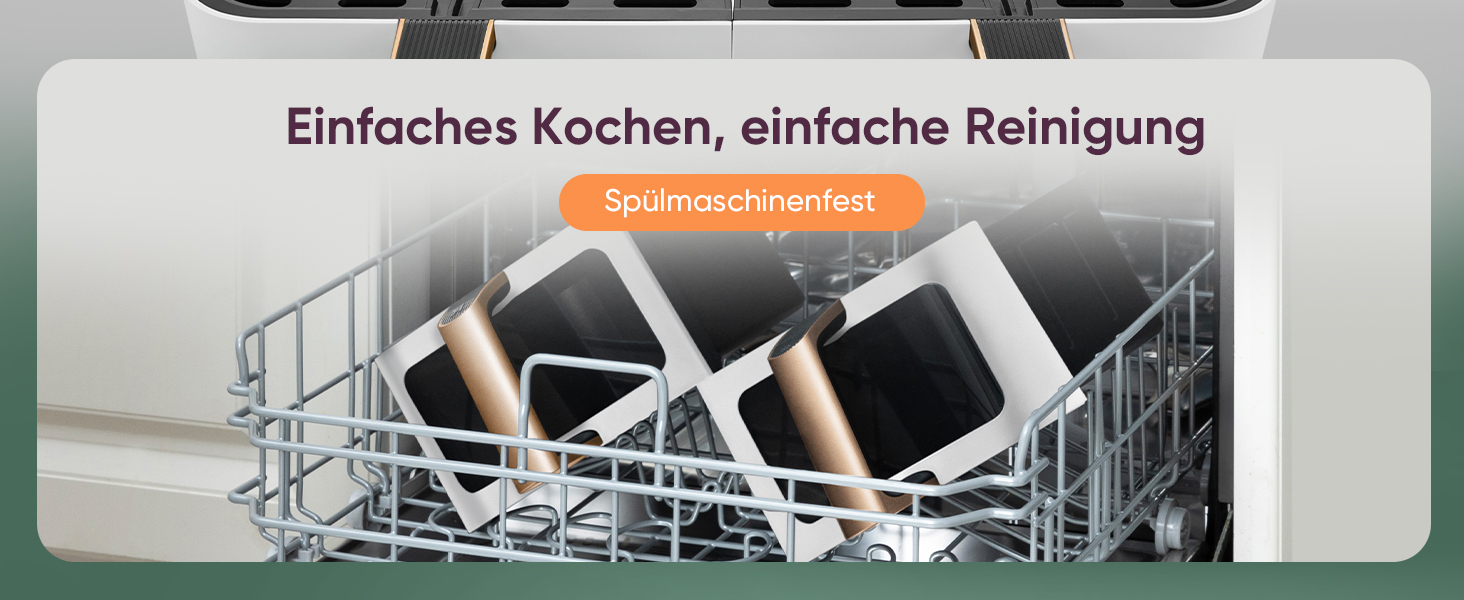 Фритюрниця без олії COSORI з 2 камерами, 8.5 л, 6-в-1, з вікном, чорно-біла