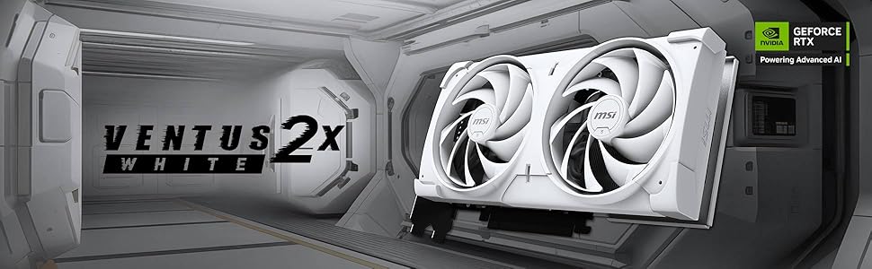 Відеокарта MSI GeForce RTX 5060 Ti VENTUS 2X OC WHITE 8GB GDDR7, PCIe 5.0