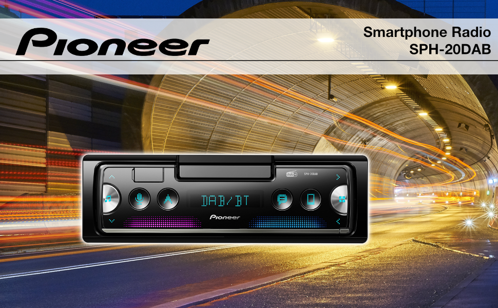 Автомагнітола Pioneer SPH-20DAB 1DIN з DAB+, Bluetooth, USB, підтримкою Android та iPhone, додатком Smart Sync