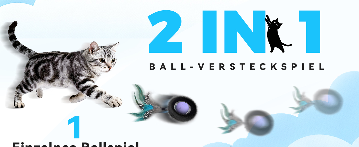 Інтерактивне іграшкове м'ячик для котів з лабіринтом та пір'ям, автоматичне ігровий набір, мисливська іграшка для котів, подарунок для кота