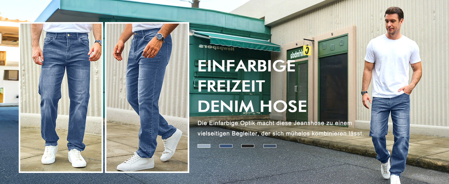 Чоловічі джинси Runcati Regular Fit темно-сині, еластичні, базові, повсякденні