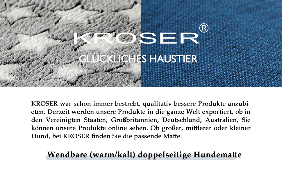 Кросер Fancy Crate Pad - килимок для лежанки, двосторонній (холодний та теплий), машинне прання, для собак малого та великого розміру (до XXX-Large), сірий, темно-синій, зірковий принт, 122 x 76 x 3 см