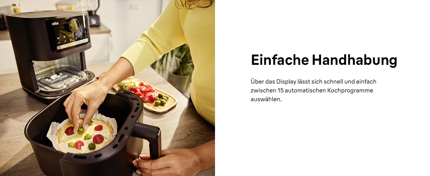 Фритюрниця електрична Braun MultiFry 5 HF5030 6л з технологією RealAir, чорна - Аерофритюрниця без PFAS, сенсорне управління, 1700 Вт
