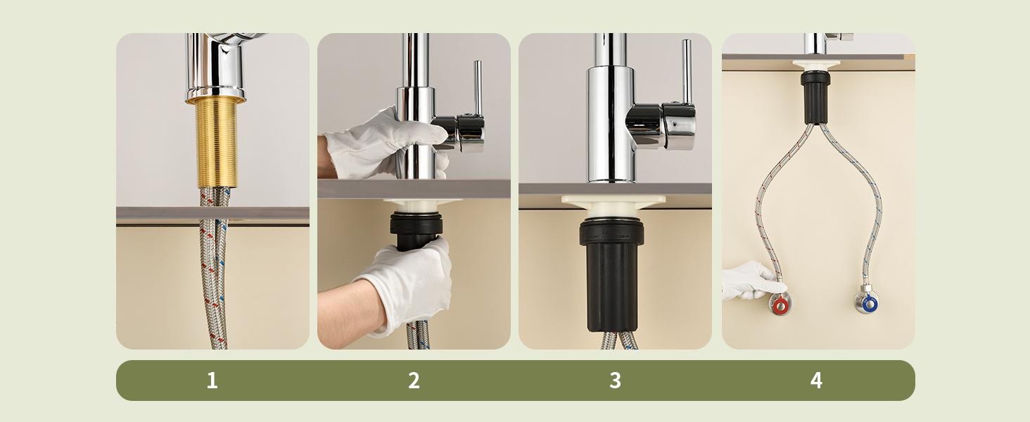 Кухонний змішувач з витяжною лійкою, 360° обертання, 2 режими, нержавіюча сталь, преміум-якість