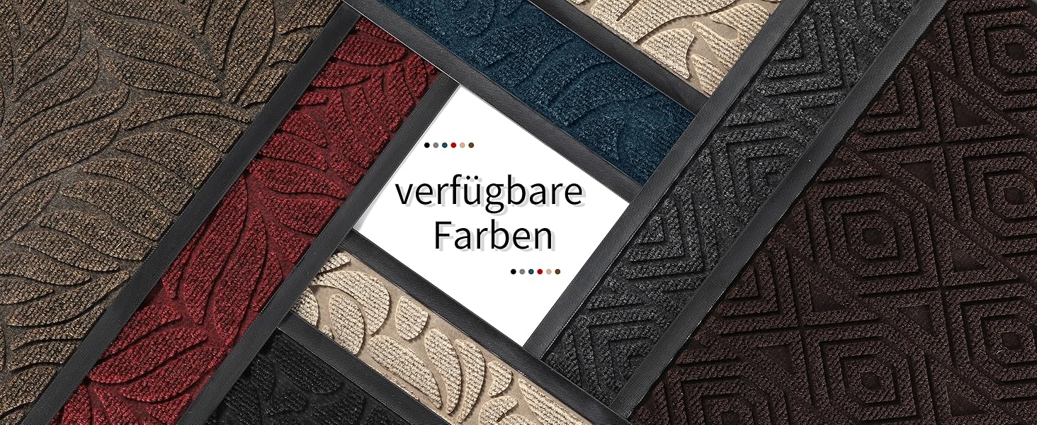 Килимок для дому та вулиці Yimobra, 75 x 43 см, чорний - миючий, неслизький, для входу, тераси, саду