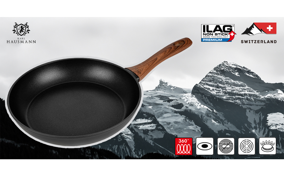 Сковорода з антипригарним покриттям, діаметр 20 см - для всіх типів плит (індукція, газ)