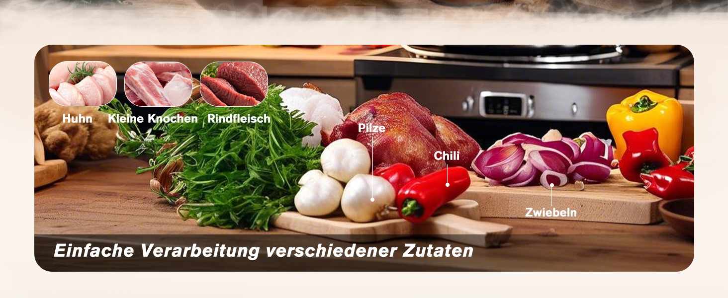 М'ясорубка ручна Huanyu з нержавіючої сталі, насадка для ковбас та печива, миється в посудомийній машині (№8)