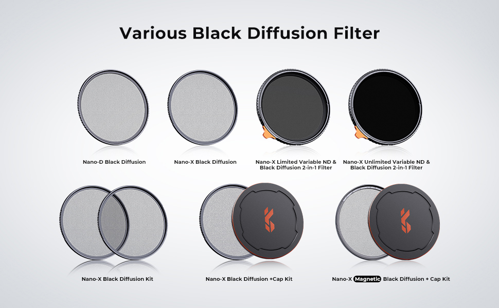 Фільтр K&F Concept Black Mist 72mm для відео та портретної фотографії (24-шарове нанопокриття)