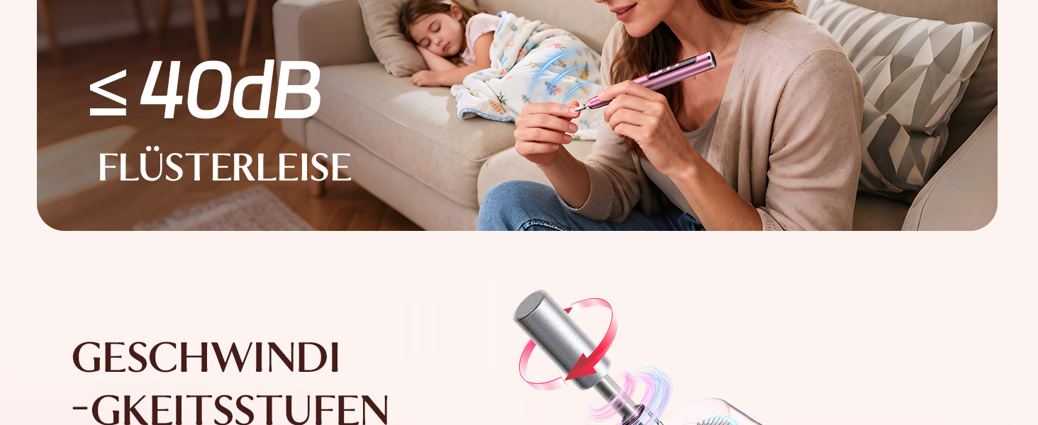 Електрична фрезерна машинка JOREST 13-в-1 бездротова, 35 000 об/хв, 6 режимів - набір для манікюру для гелевих та акрилових нігтів, догляд за нігтями для початківців, рожевий колір