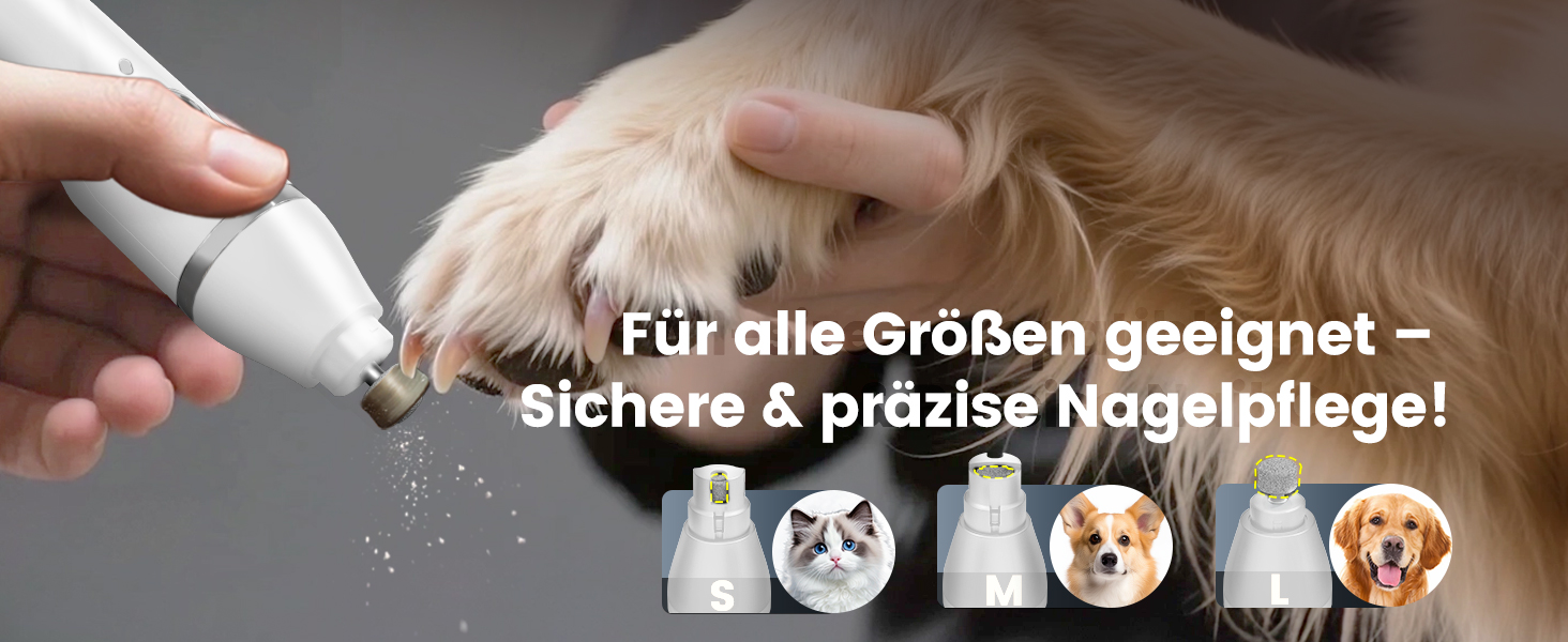 Набір 4 в 1 для стрижки собак: стрижка, триммінг, шліфування кігтів. Підходить для собак та котів. Безшумна модель для грумінгу.