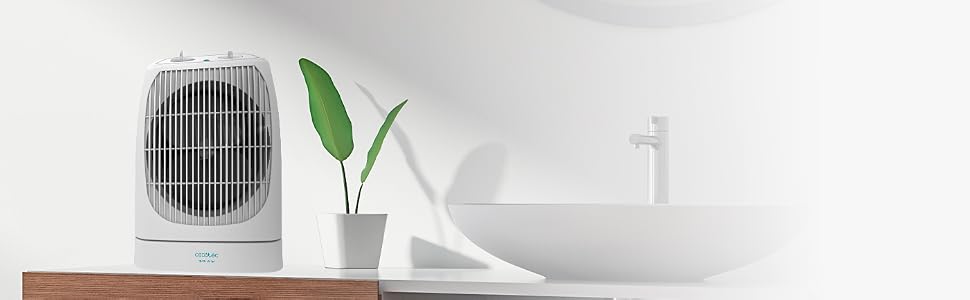 Теплая повітряна завіса (обігрівач) Cecotec ReadyWarm 2070 Max Force, 2000 Вт, 3 режими роботи (охолодження/тепло/жар), з осциляцією та автоматичним вимкненням, білий