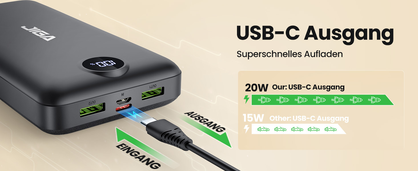 Power Bank 27000mAh з швидкою зарядкою 22.5W та PD20W, USB-C, для iPhone, Huawei, Samsung