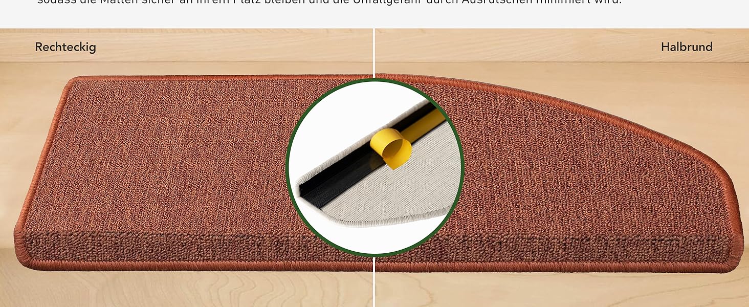 Сходинкові килимки Casa Pura London, 15 шт., 11 кольорів, антрацит, надійна фіксація, стабільна кутова рейка