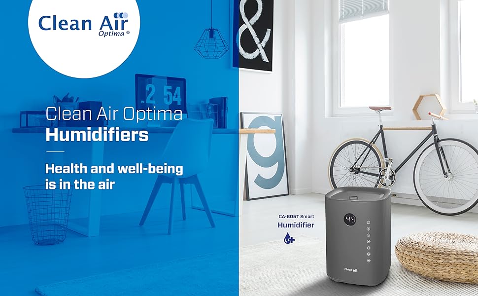 Зволожувач повітря з UVC-стерилізацією, іонізатором та ароматерапією Clean Air Optima CA-605 Smart Top Filling (Титан)
