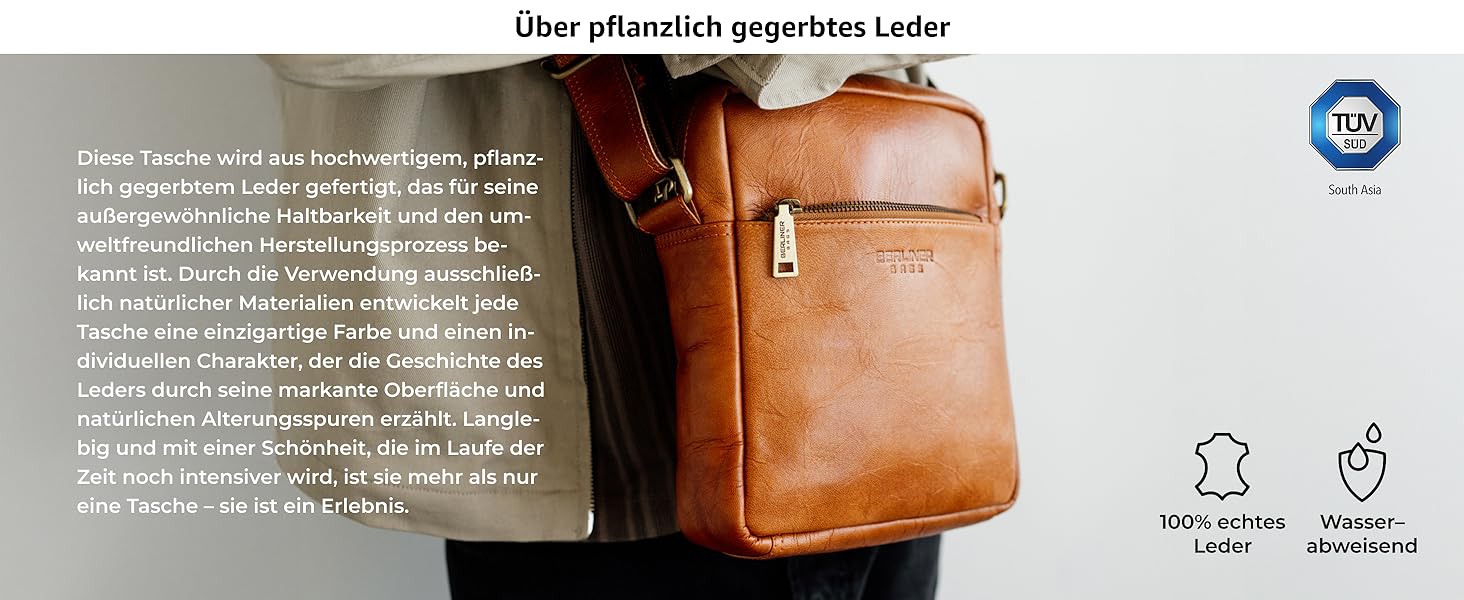 Чоловіча сумка через плече Berliner Bags Tom з натуральної шкіри, чоловіча сумка-кросбоді
