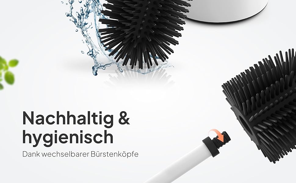 Торбінг - щітка для унітазу з нержавіючої сталі та силікону, елегантний дизайн, щітка для туалету з ефектом лотоса (Pearl White Matt)