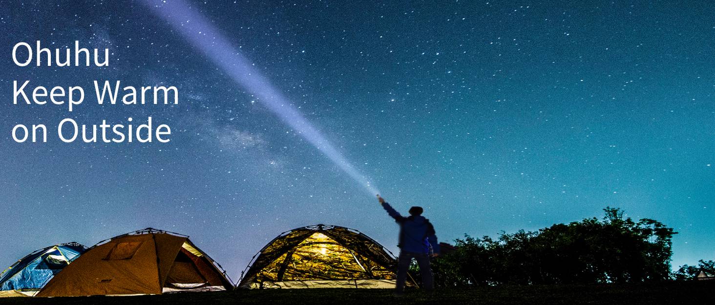 Спальний мішок на дво персони Ohuhu 220x150 см, чорний - для кемпінгу, подорожей, сім'ї та фестивалів