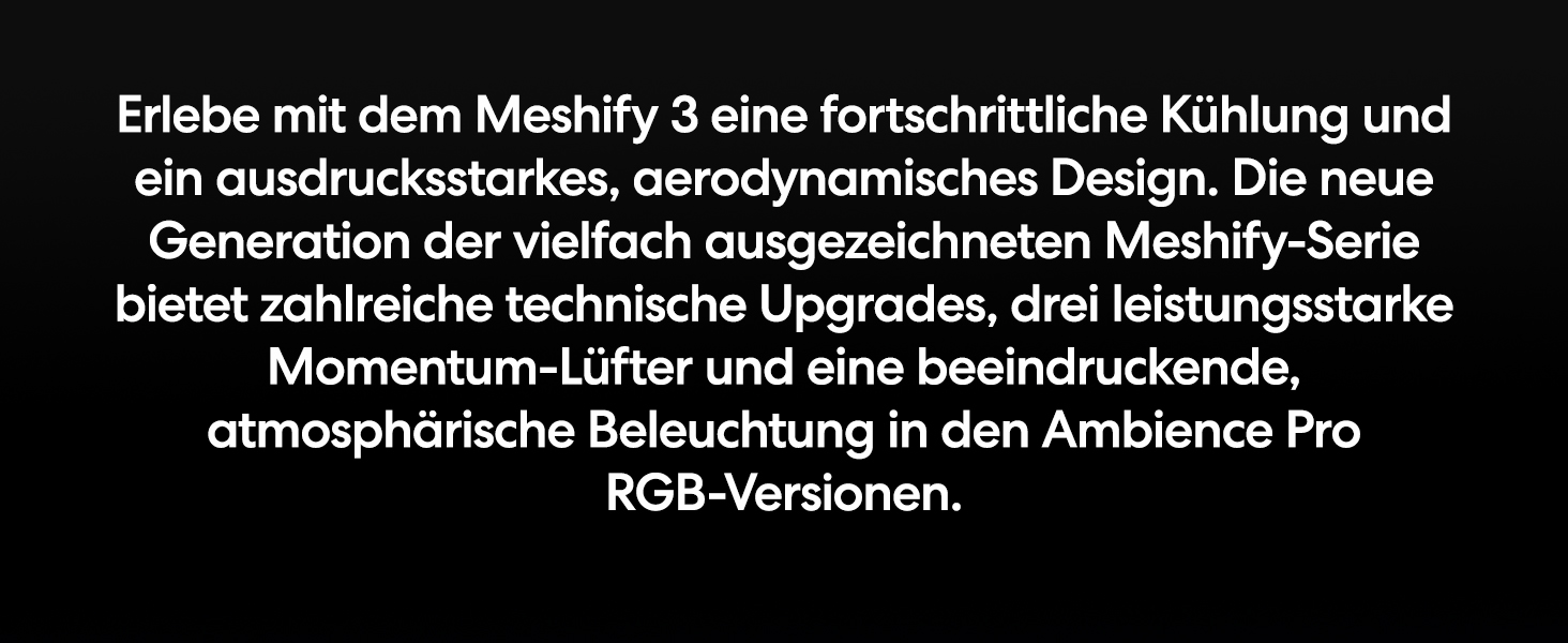 Корпус для ПК Fractal Design Meshify 3 White RGB TG Clear Tint з RGB підсвіткою та сітчастою передньою панеллю, підтримка ATX/mATX, 3 RGB вентилятори Momentum включені