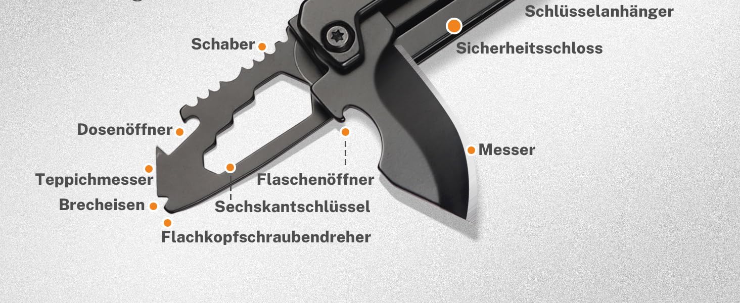 Мультитул-брелок для чоловіків: ніж-складник, мультиінструмент для подарунків, кемпінгу, дня народження, Advent-календарю 2025