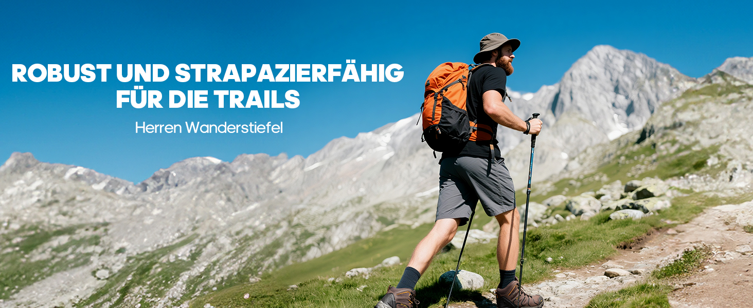 Чоловічі туристичні черевики NORTIV 8: водонепроникні трекінгові черевики для хайкінгу та альпінізму, колір: коричневий/чорний, розмір EU 42