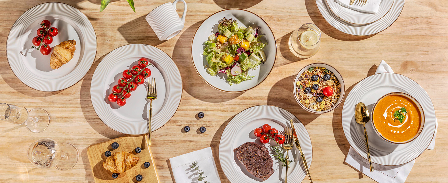 Набір посуду GBhome на 6 осіб, 18 предметів, дизайн 