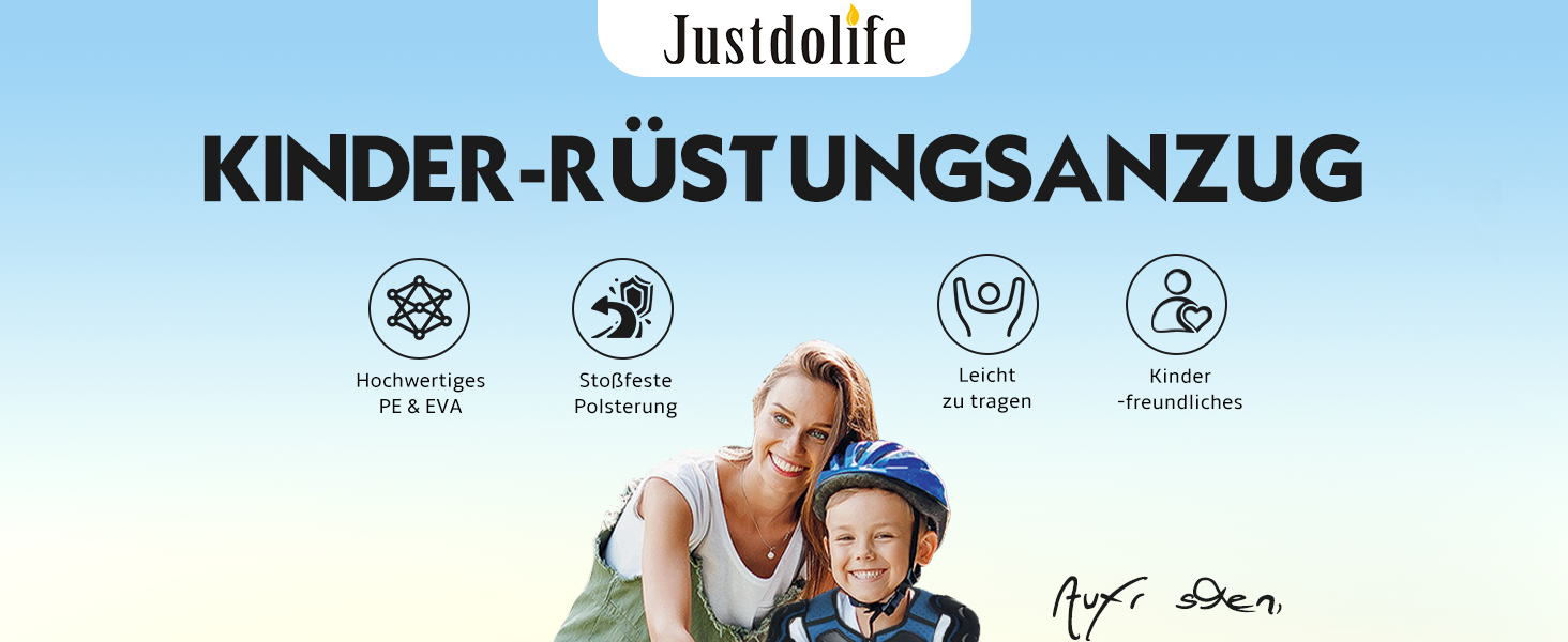 Дитяча мотоциклетна захисна куртка JUSTDOLIFE з наколінниками, налокітниками та нагрудником для мотоспорту, розміри 4-14 років