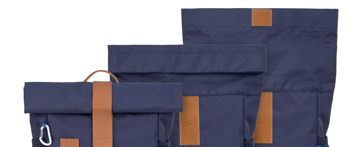 Дитячий рюкзак LÄSSIG з нагрудним ременем, 12 літрів, водонепроникний, Rolltop, зелений/блакитний