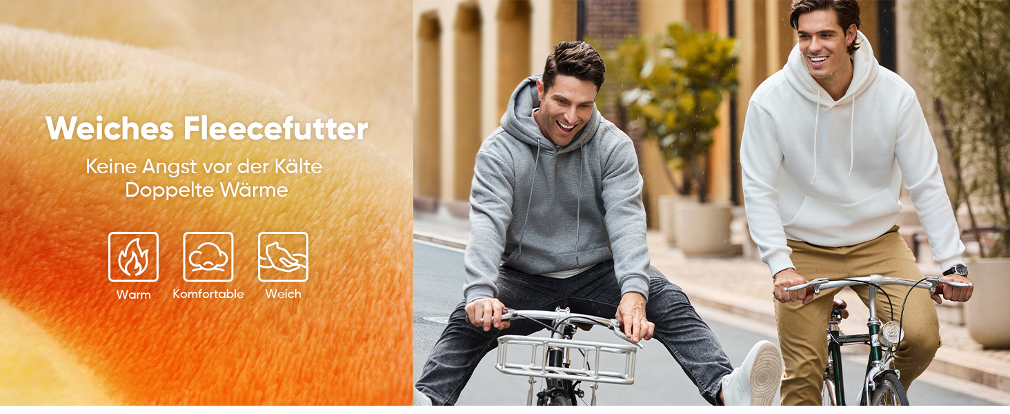 Чоловічий зимовий худі JMIERR білого кольору — теплий бавовняний прогулянковий пуловер з капюшоном та кишенями, розмір L