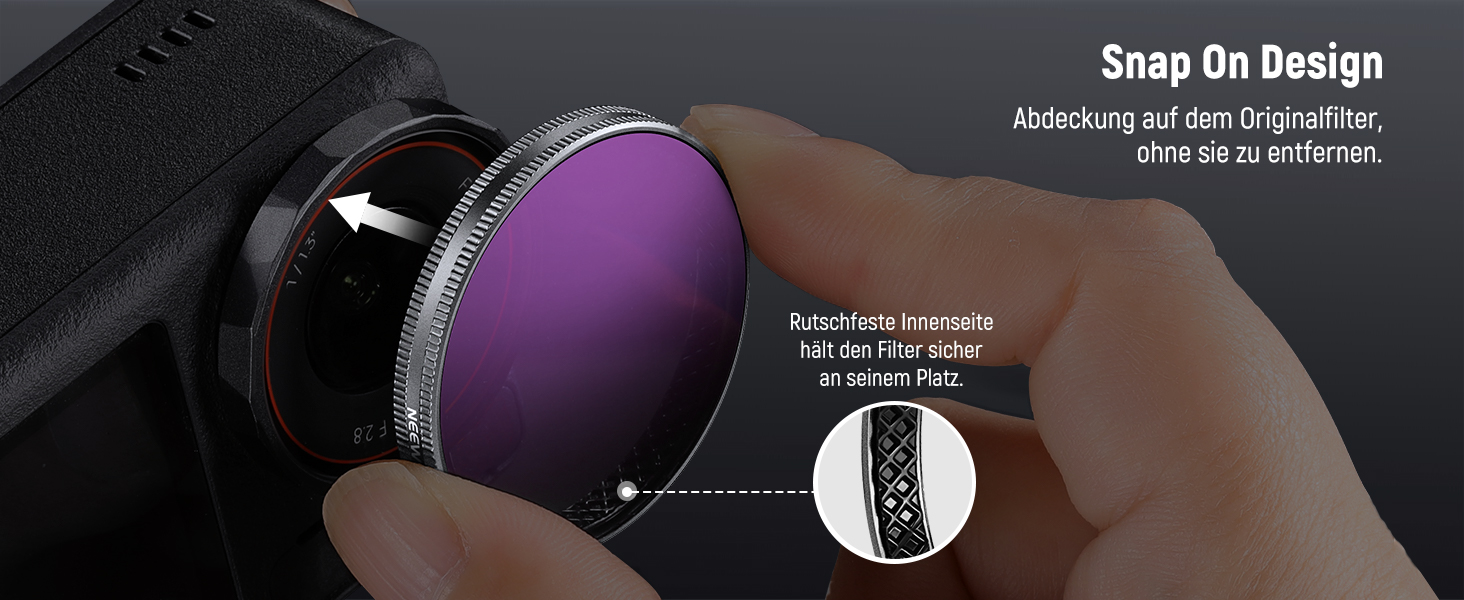 Набір фільтрів NEEWER ND для DJI Osmo Action 3/4/5 Pro (6 шт.) - ND8, ND16, ND32, ND64, ND1000, CPL