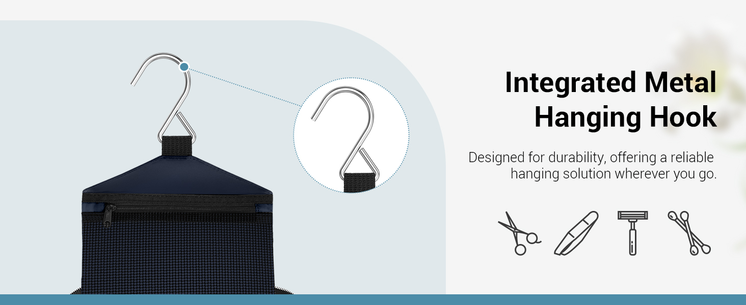 Сумка для туалетних речей Maliton: велика водонепроникна сумка для подорожей, спорту та басейну | 4 відділення | Складана | Navy Blue