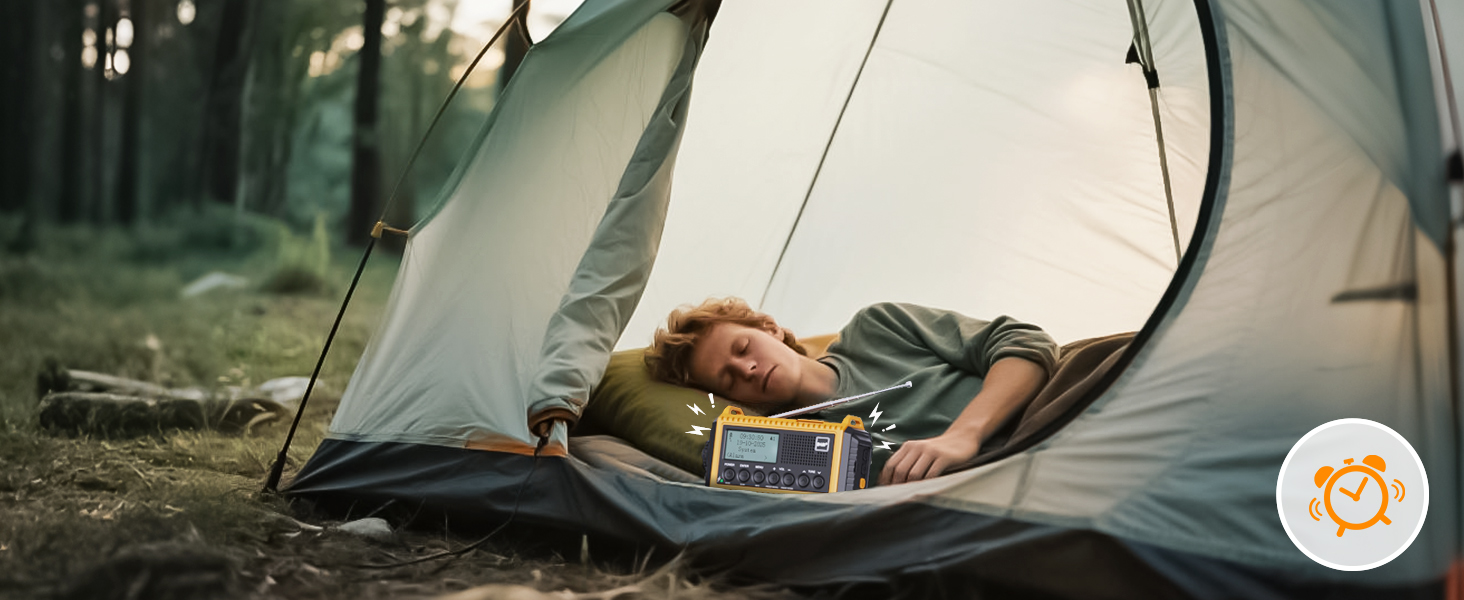 Портативне радіо DAB/DAB+/UKW з сонячною батареєю та акумулятором 5000mAh. Радіо для кемпінгу, надзвичайних ситуацій, з LED ліхтариком та функцією зарядки телефону USB.