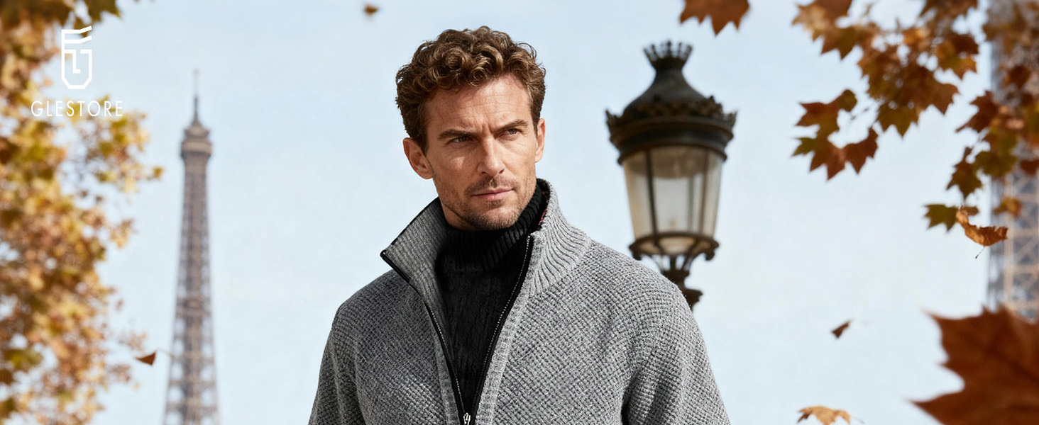 Чоловіча кардиган-кофта з флісу GLESTORE, сірий світлий, для стильного образу